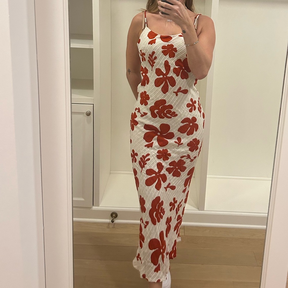 At Dawn flower slip dress